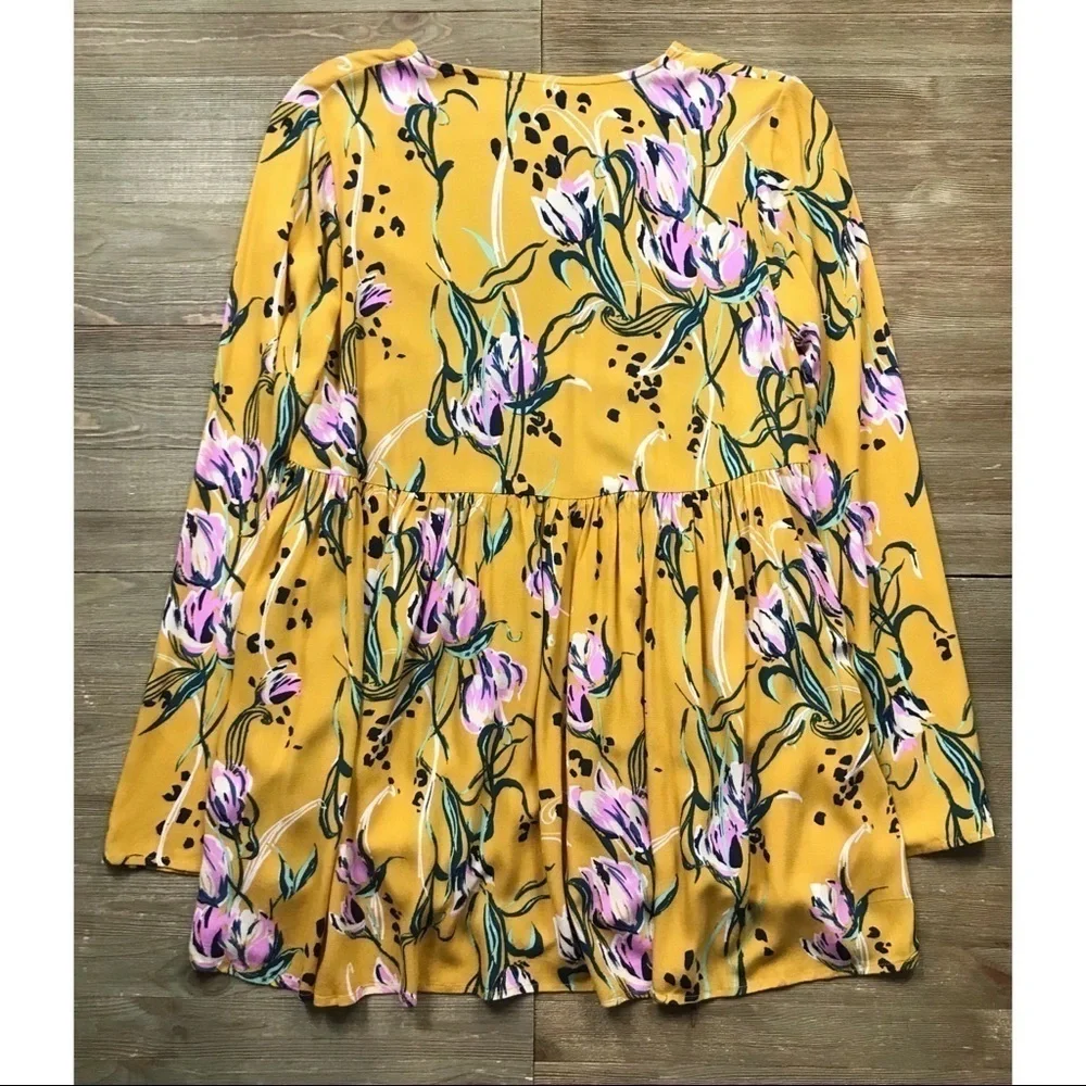 Free People Bella Printed Tunic in Yellow Combo